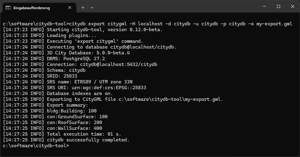 citydb-export command